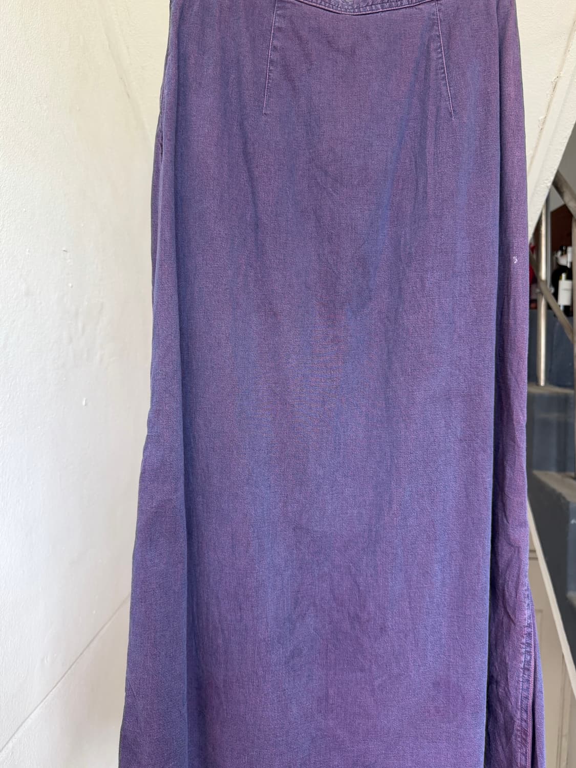 퍼플 워싱 코튼 롱 스커트 상품이미지7