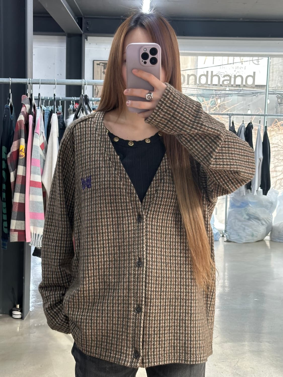 니들스 하운드투스 가디건 브라운 상품이미지3