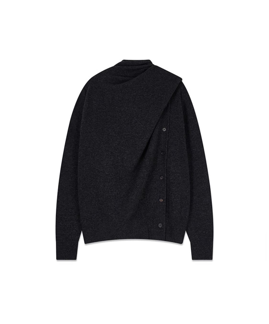 리포스 볼드 숄 가디건 차콜 상품이미지2