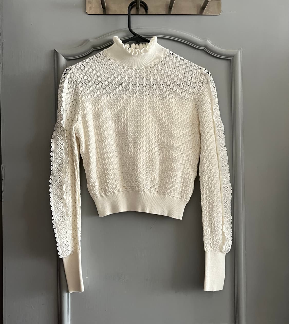 잇미샤 프릴네크 레이스 니트 호칭82 사이즈 상품이미지1