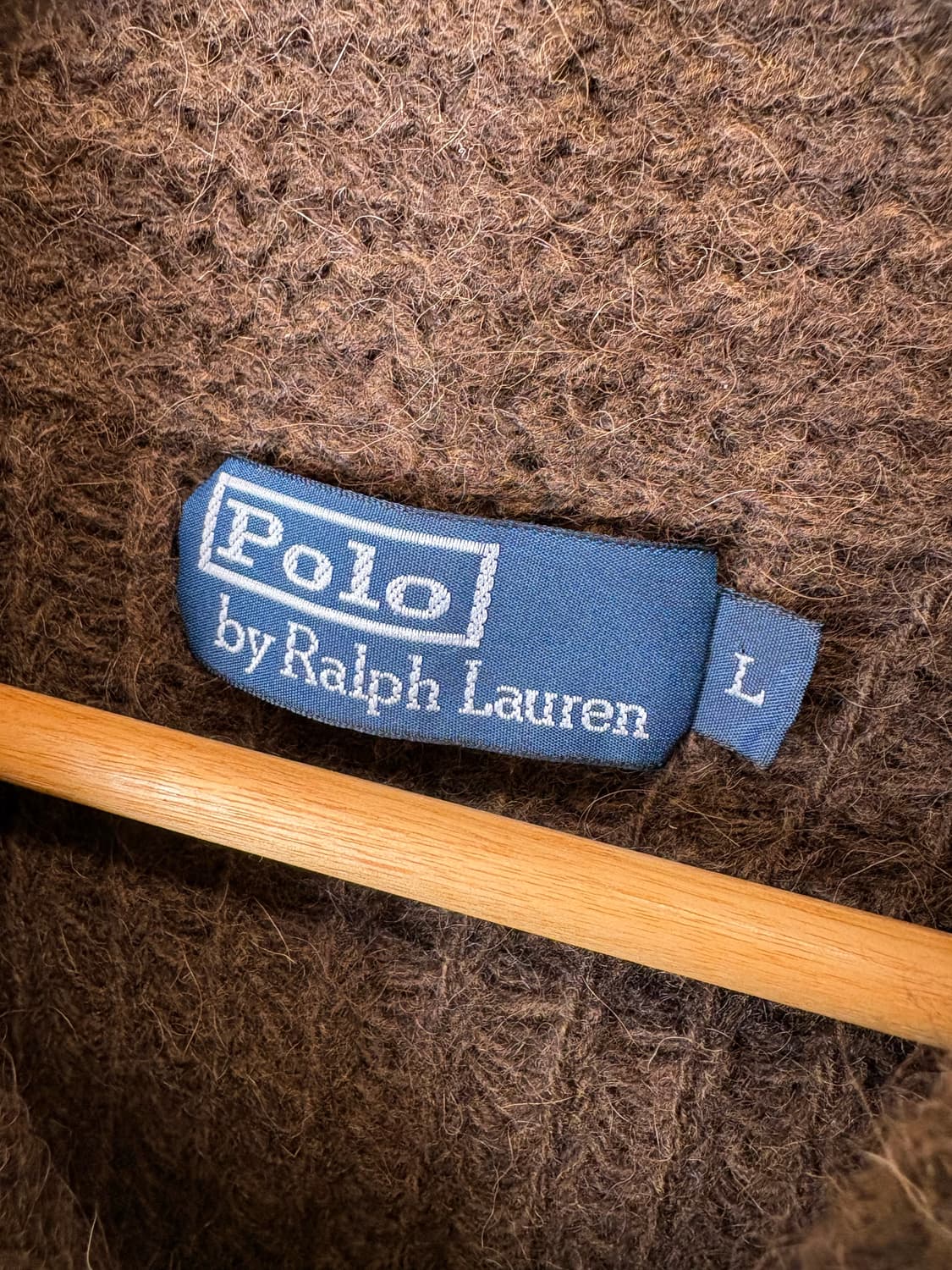 폴로랄프로렌 헤비울 브라운 숄카라 니트 상품이미지8