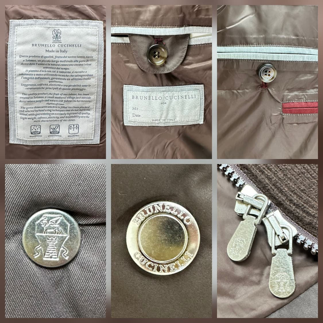 [정품인증] 브루넬로쿠치넬리 레이어드 구스다운 패딩 베스트 L(105) 상품이미지8