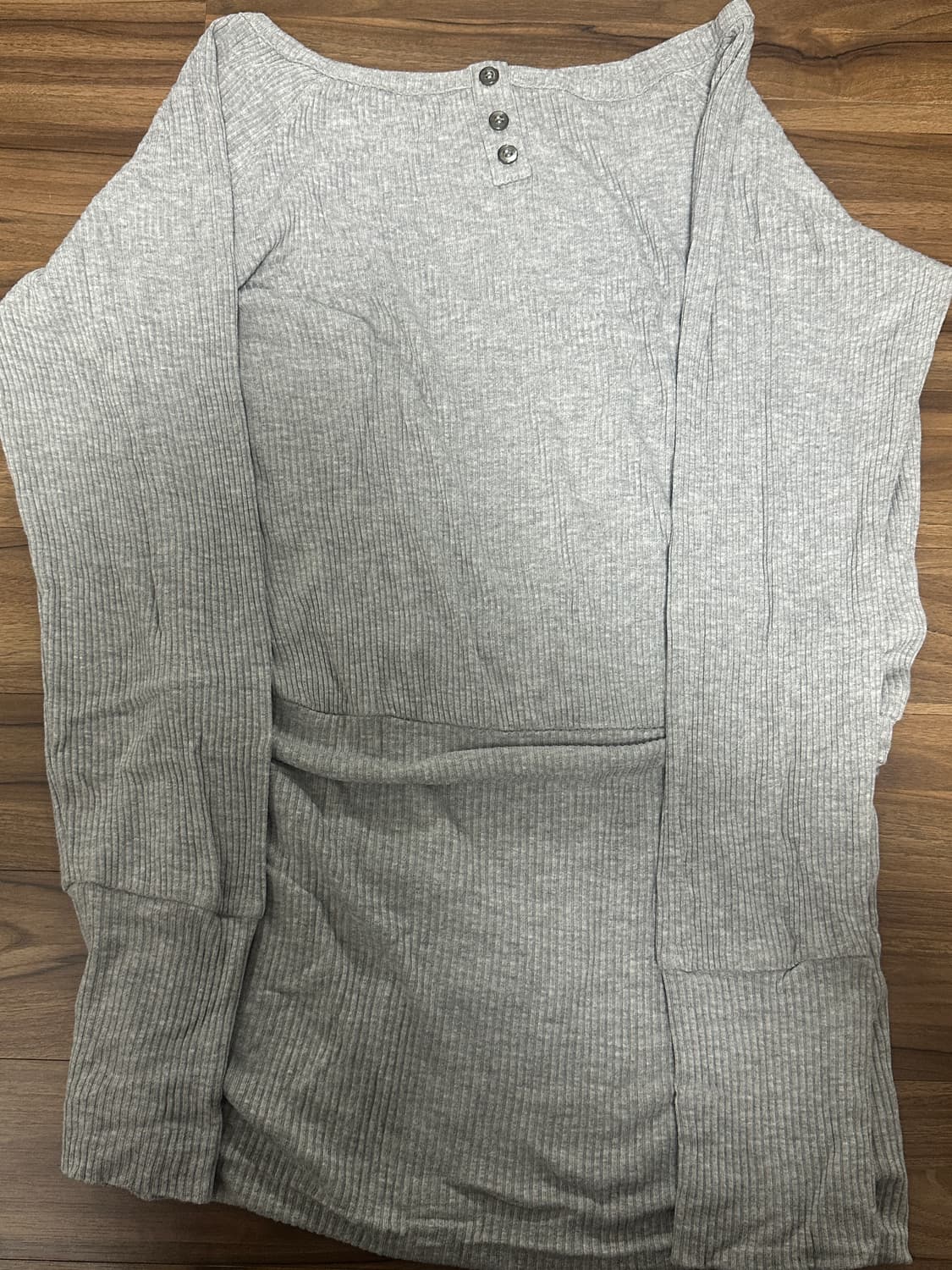 보헤미안서울 보트넥 원피스 라이트그레이 상품이미지3