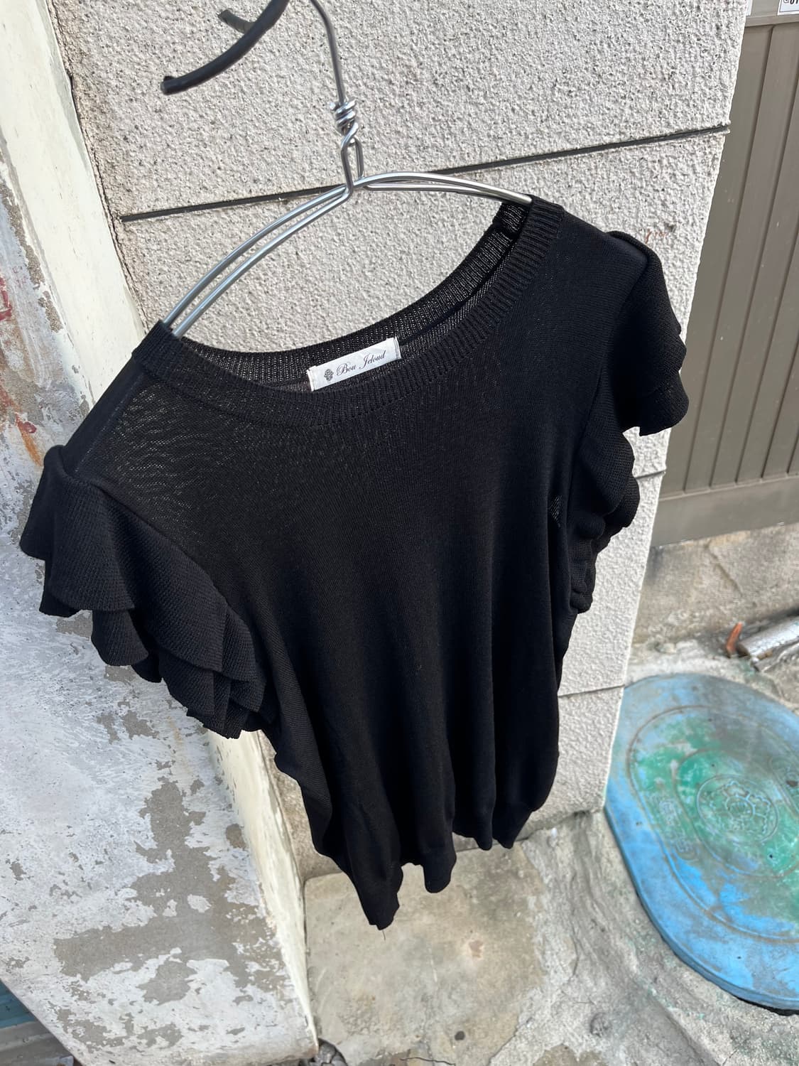 Vintage 러플 슬리브리스  상품이미지1