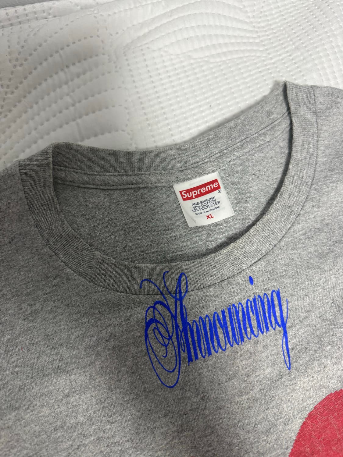 [XL] 슈프림 어나운싱 티셔츠 헤더 그레이 - 25SS 상품이미지2