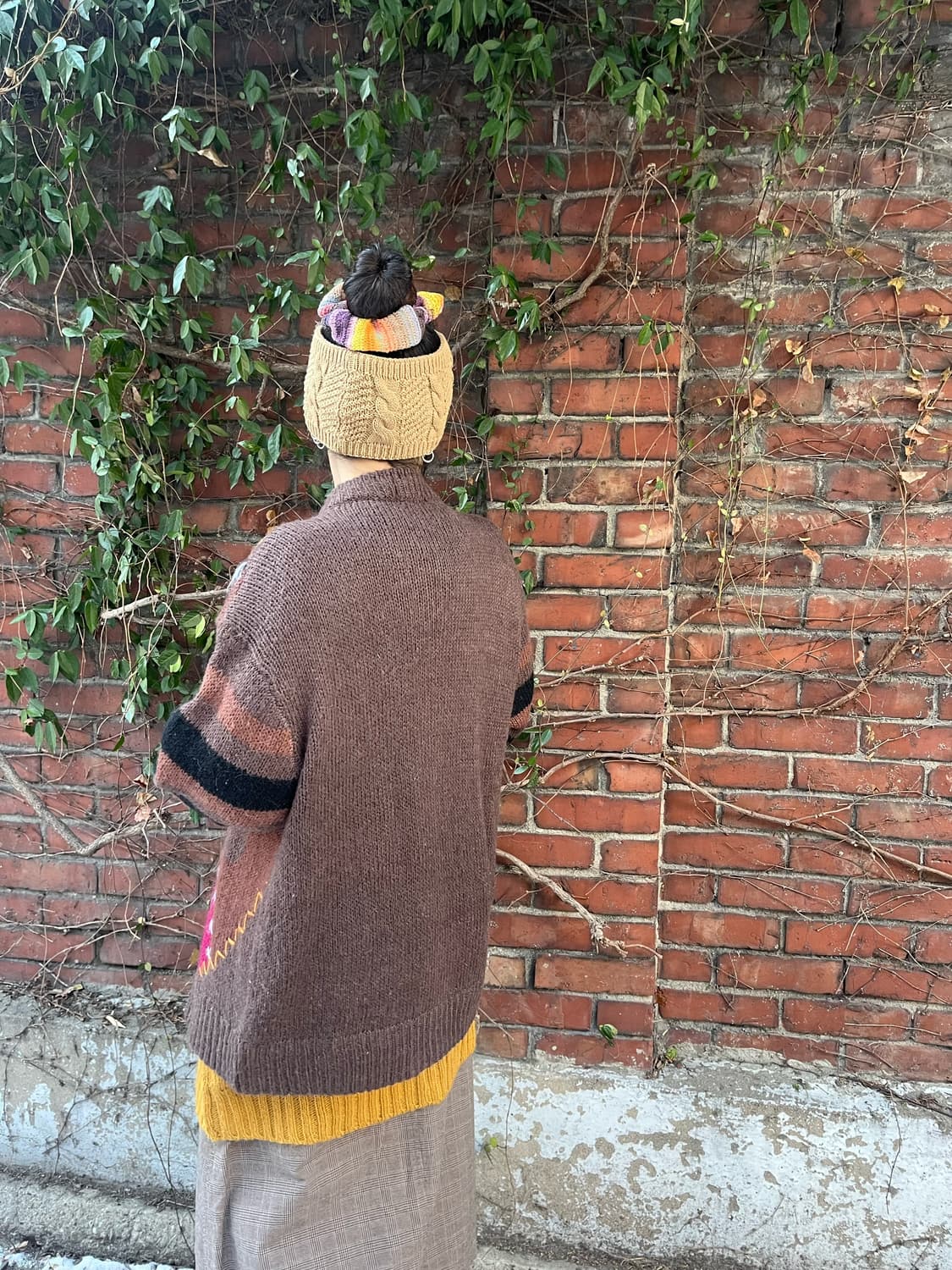 일본무드 자수 포인트 니트 가디건 상품이미지5