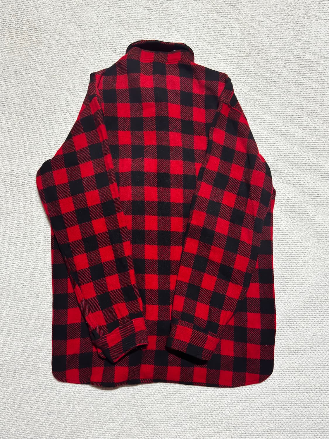 90s USA Woolrich 버팔로체크 울 셔츠자켓 L 상품이미지4