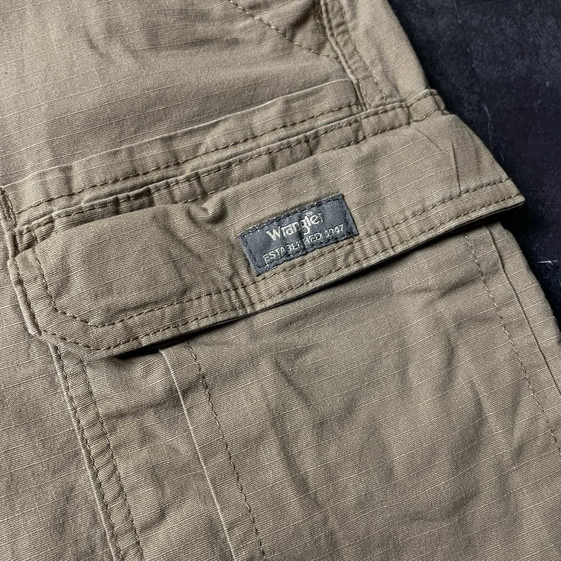 WRANGLER 랭글러 빈티지 베이지 코튼 카고 하프 팬츠 A00763 상품이미지6