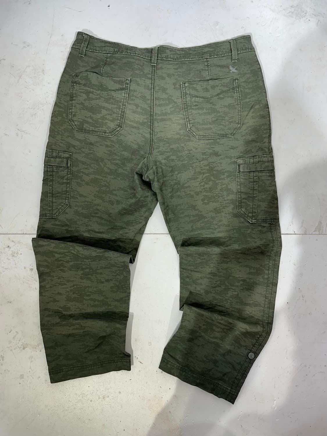 빈티지 카키 와이드 밀리터리 카모 카고 팬츠  상품이미지5