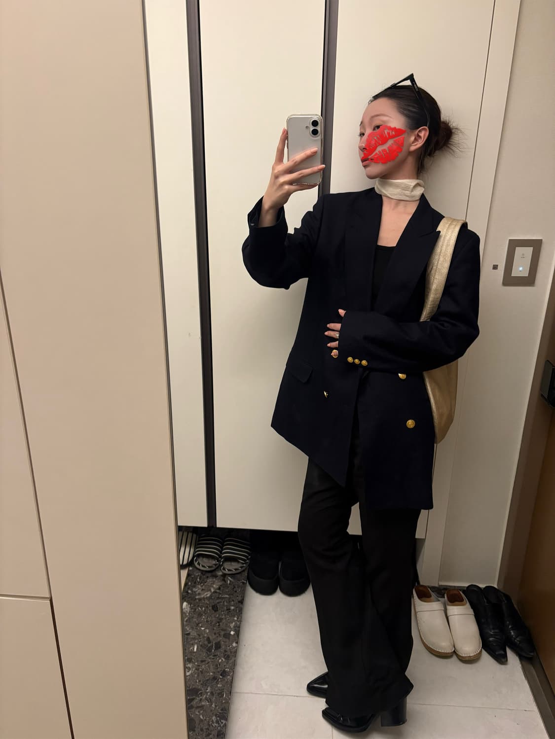 Navy Gold Double Blazer 상품이미지2