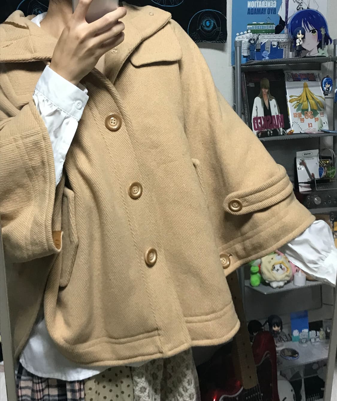 베이지 케이프 코트 상품이미지4