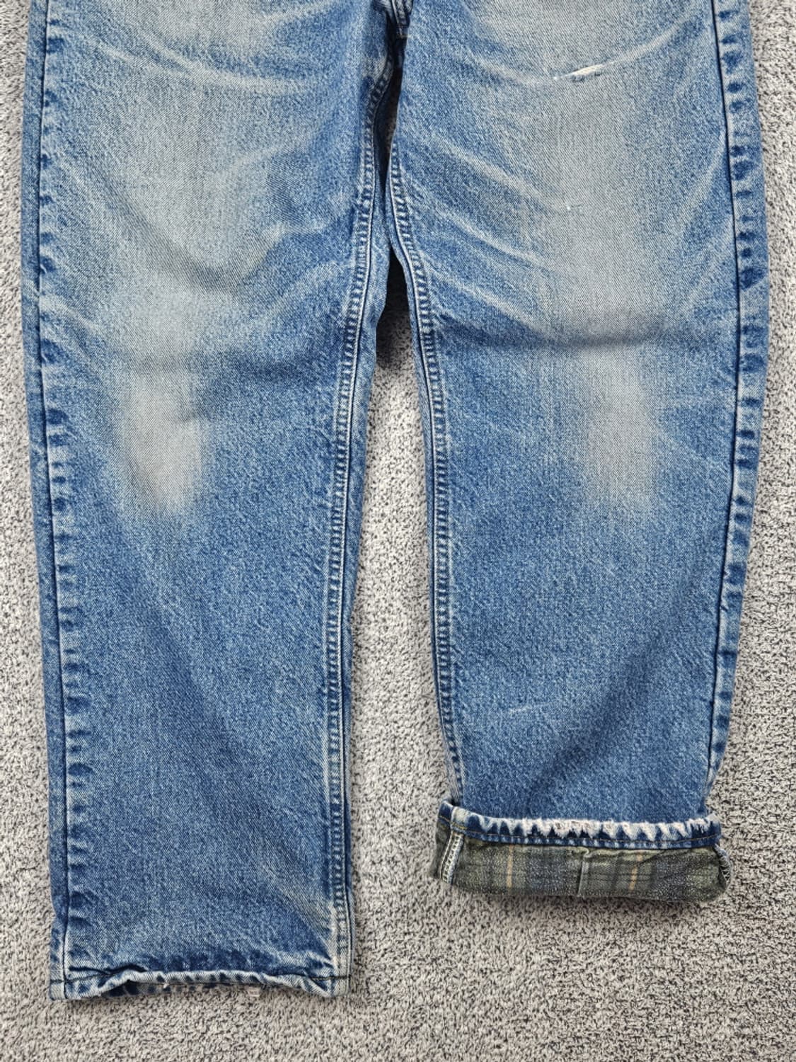 칼하트 헤비 플란넬 체크 데님 워크 팬츠 (34 X 30) / 10044 상품이미지6