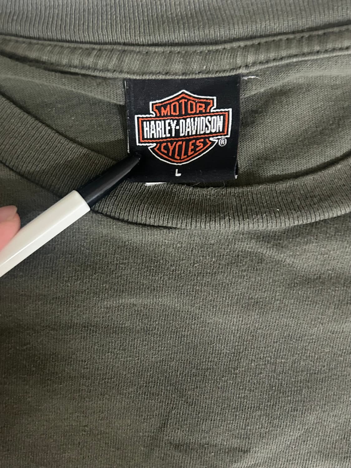 2002 Made in USA 빈티지 할리데이비슨 롱슬리브 L 상품이미지5