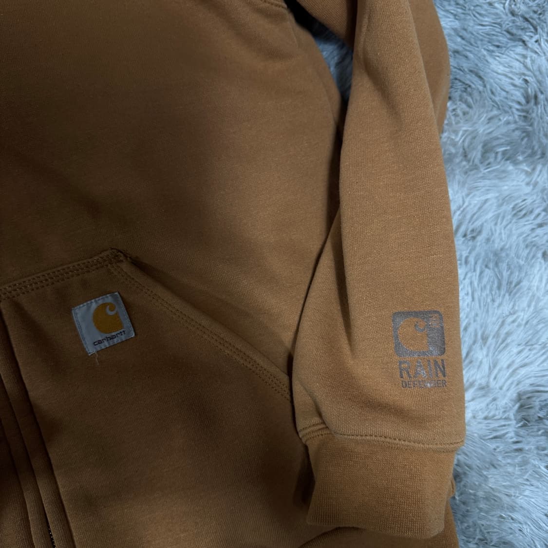 칼하트 레인디펜더 후드집업 S 사이즈 실착 95-100 상품이미지4