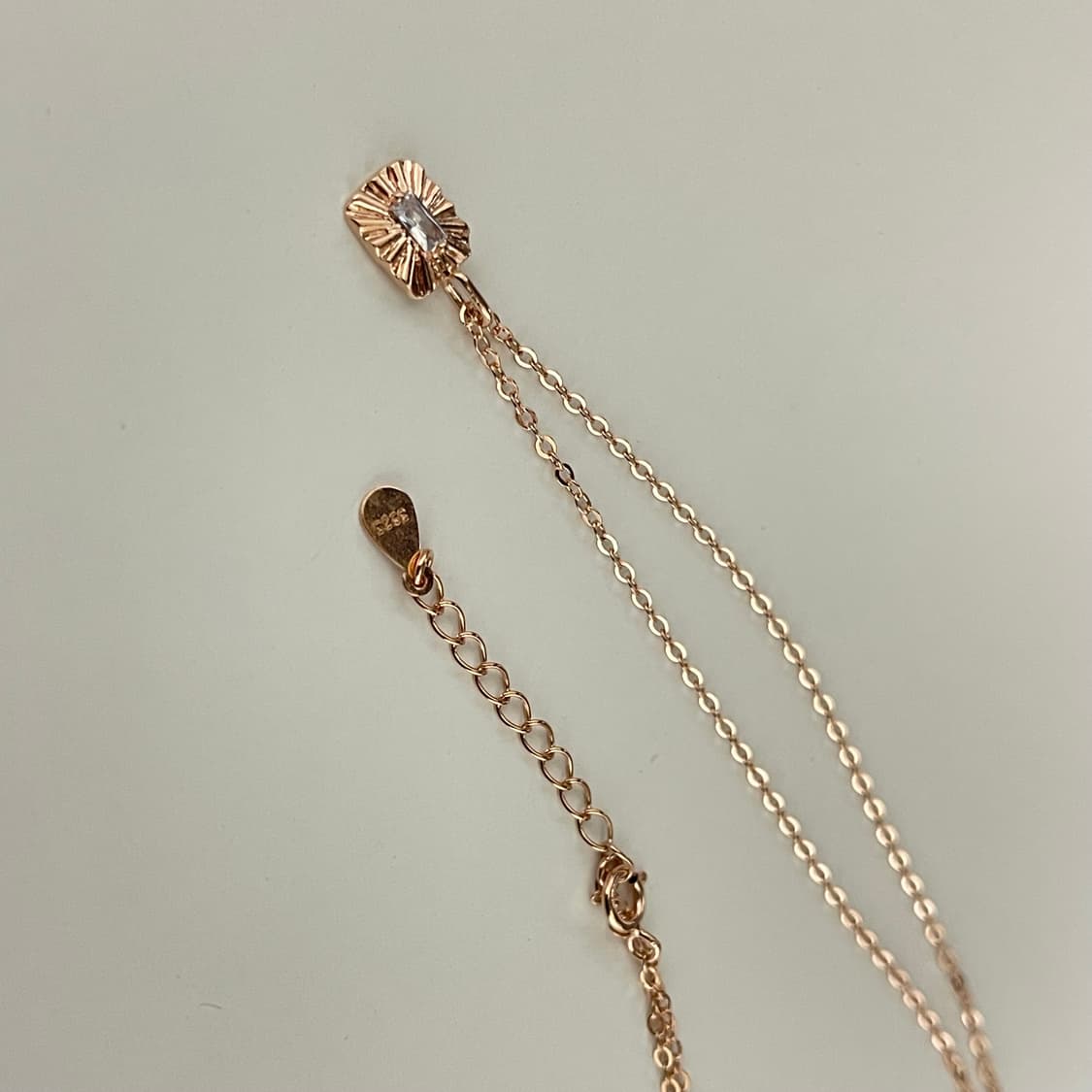 새상품) 전체 925실버 로즈골드 도금된 925은 목걸이 상품이미지2