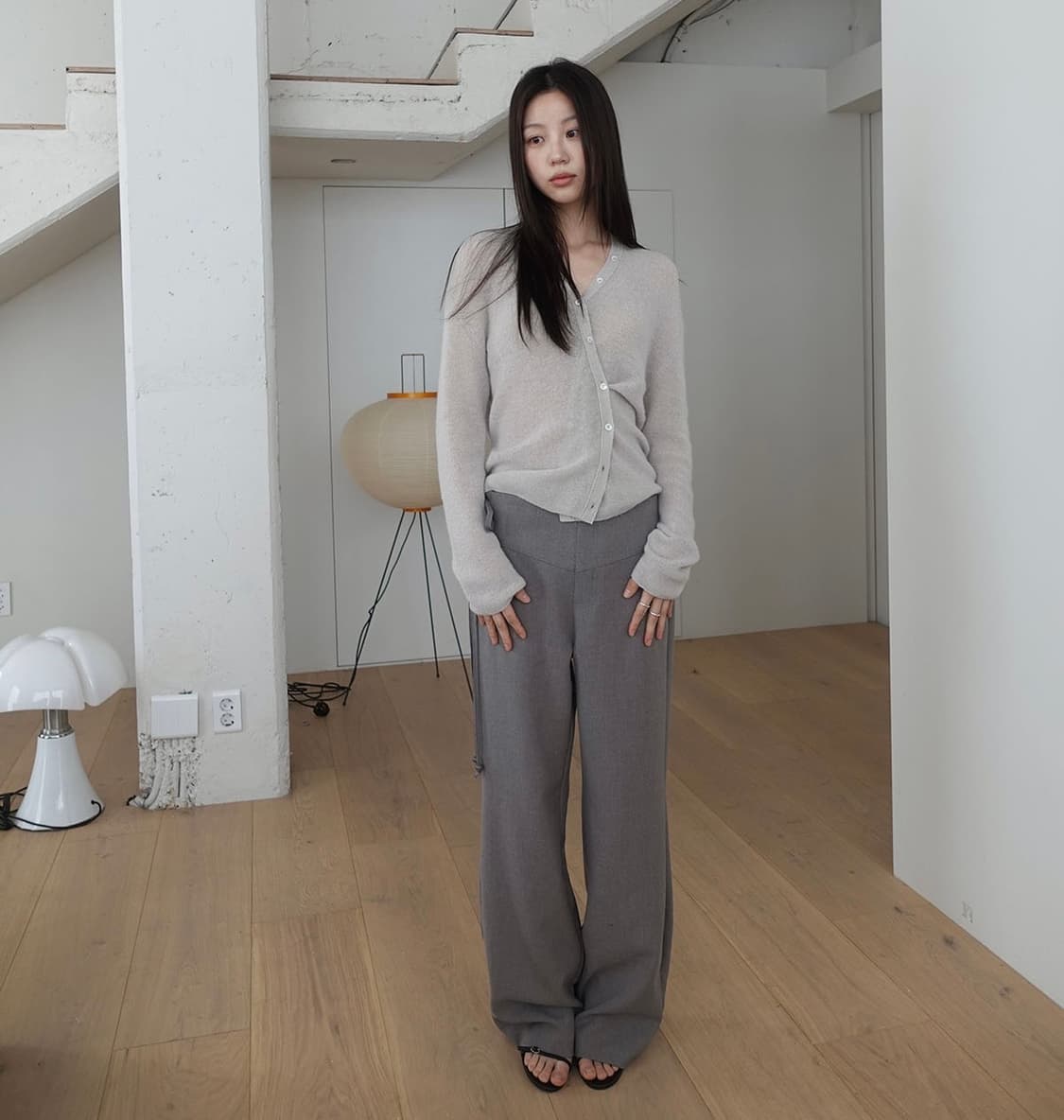 m.o.k 그레이 슬랙스 상품이미지1