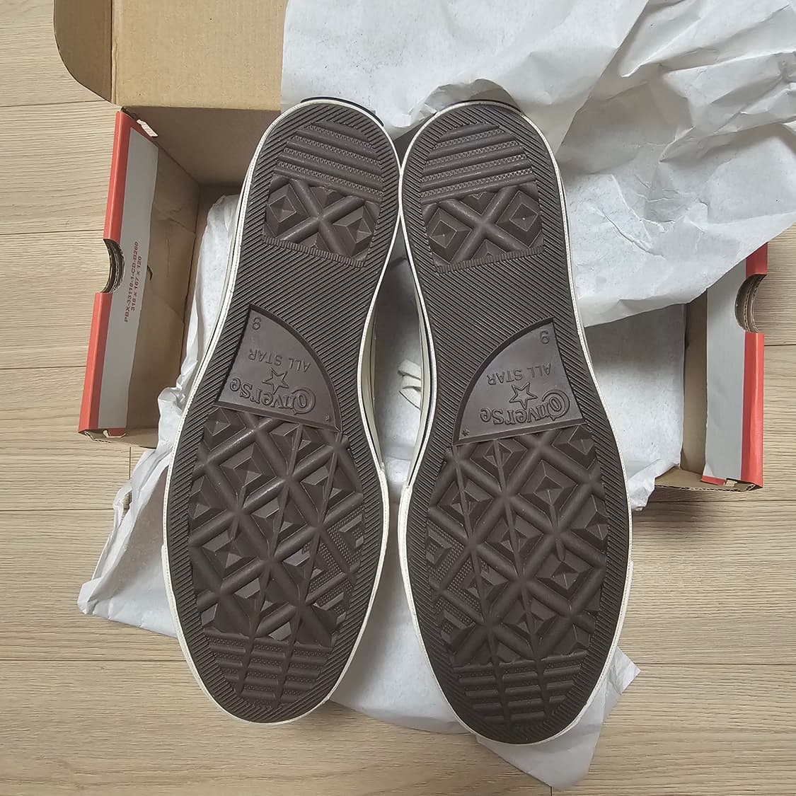 275 새제품) 컨버스 척 70 하이 파치먼트 162053C 남자 단화 상품이미지5