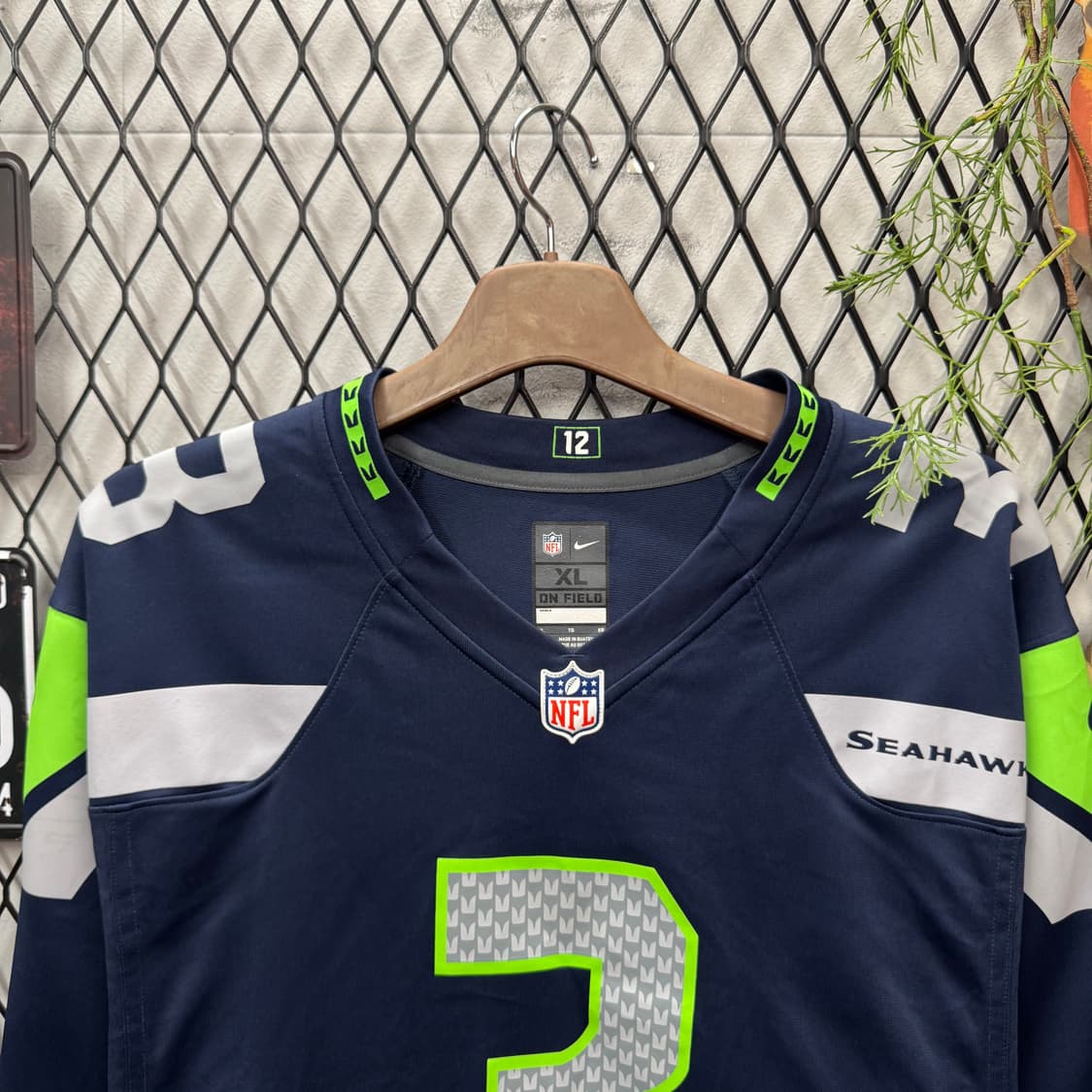 나이키 NFL 시애틀 시호크스 러셀 윌슨 게임 반팔 저지 네이비 상품이미지5