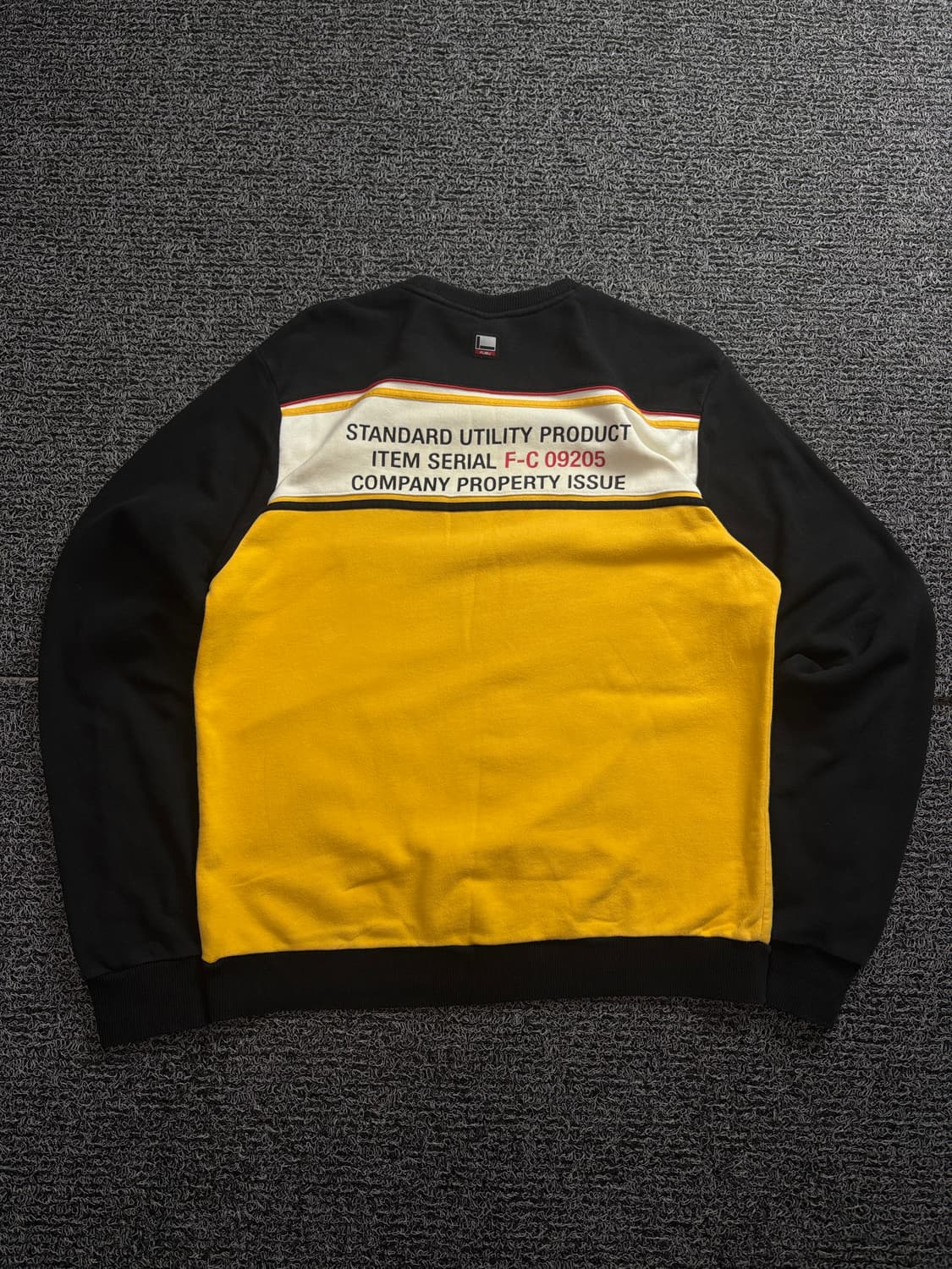 00s 후부 올드스쿨 빅로고 배색 박시핏 크루넥 스웻 셔츠 1810 상품이미지4