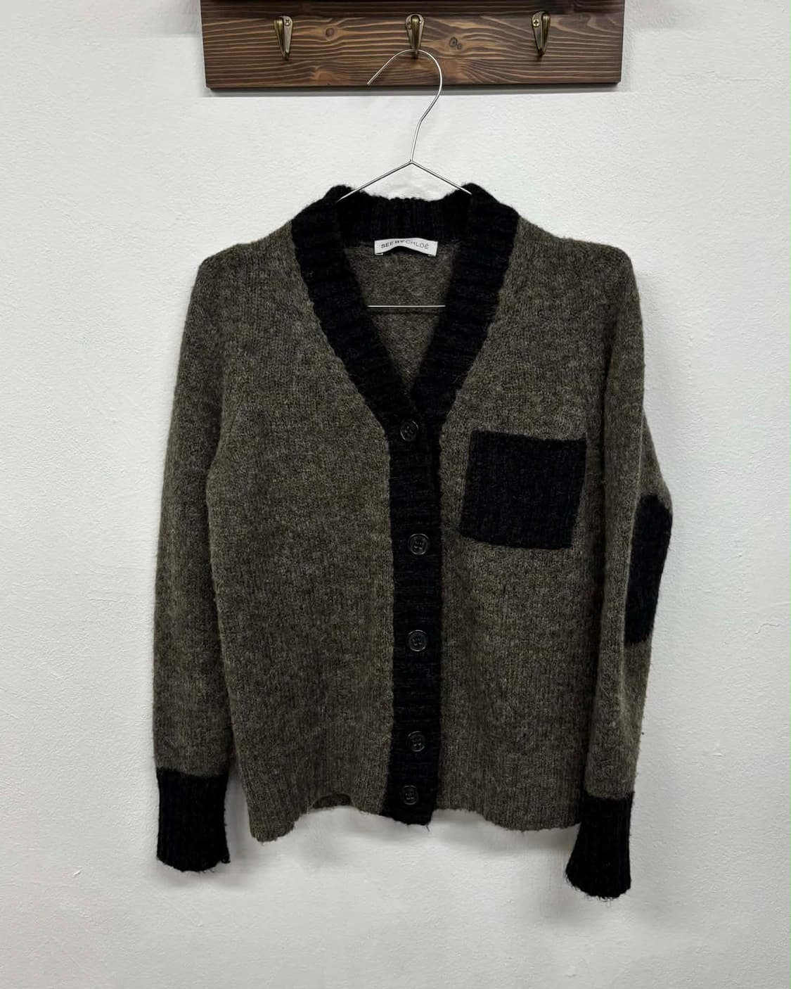 [82] 씨바이 끌로에 한섬 매장판 모헤어 울 니트 가디건 상품이미지3