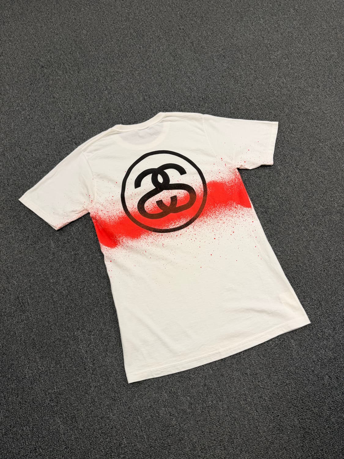 S) 스투시 빈티지 스프레이 캔 반팔 티셔츠 상품이미지5