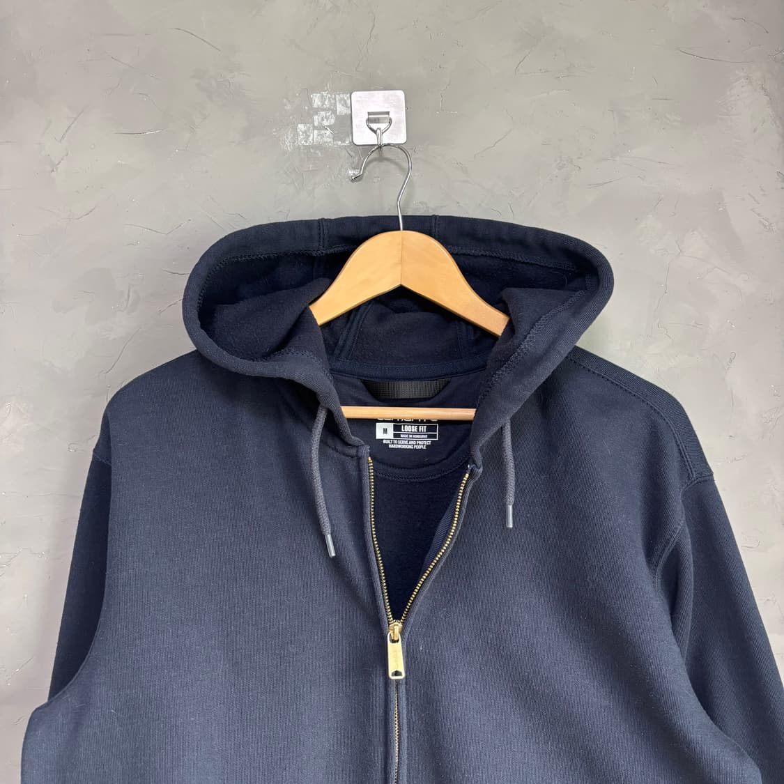 칼하트 루즈핏 미드웨이트 후드집업 네이비 상품이미지2