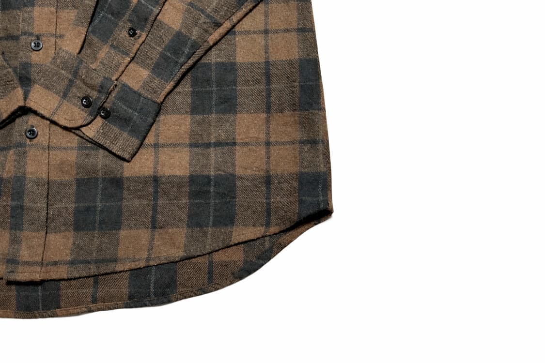 JPN 일본빈티지 y2k 워크웨어 오버핏 플란넬 브라운 빅 체크 셔츠 상품이미지6