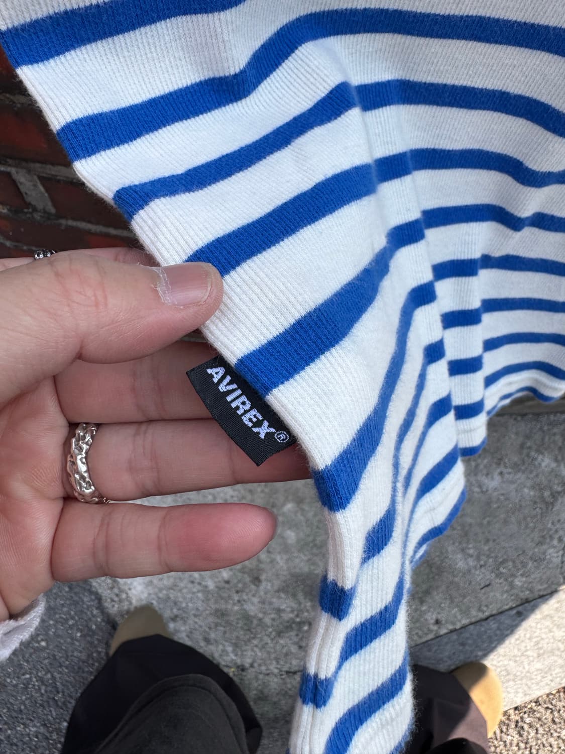 아비렉스 스트라이프 반팔티셔츠  상품이미지4