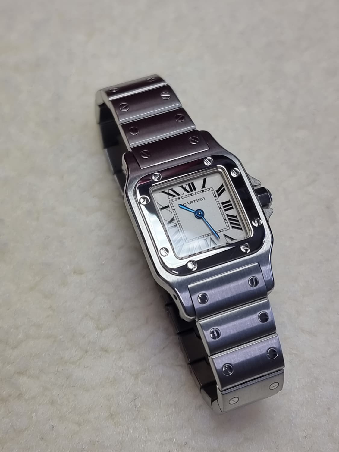 까르띠에 산토스 갈베 스틸 스몰 S 쿼츠 여성용 시계 04년 상품이미지3