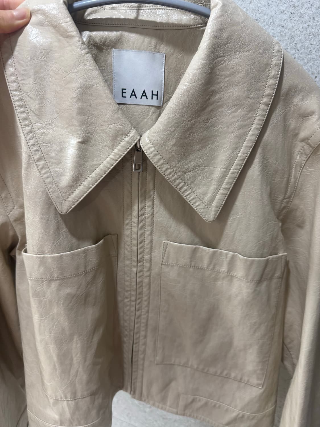 이아(EAAH) 크롭 가죽 자켓 상품이미지9