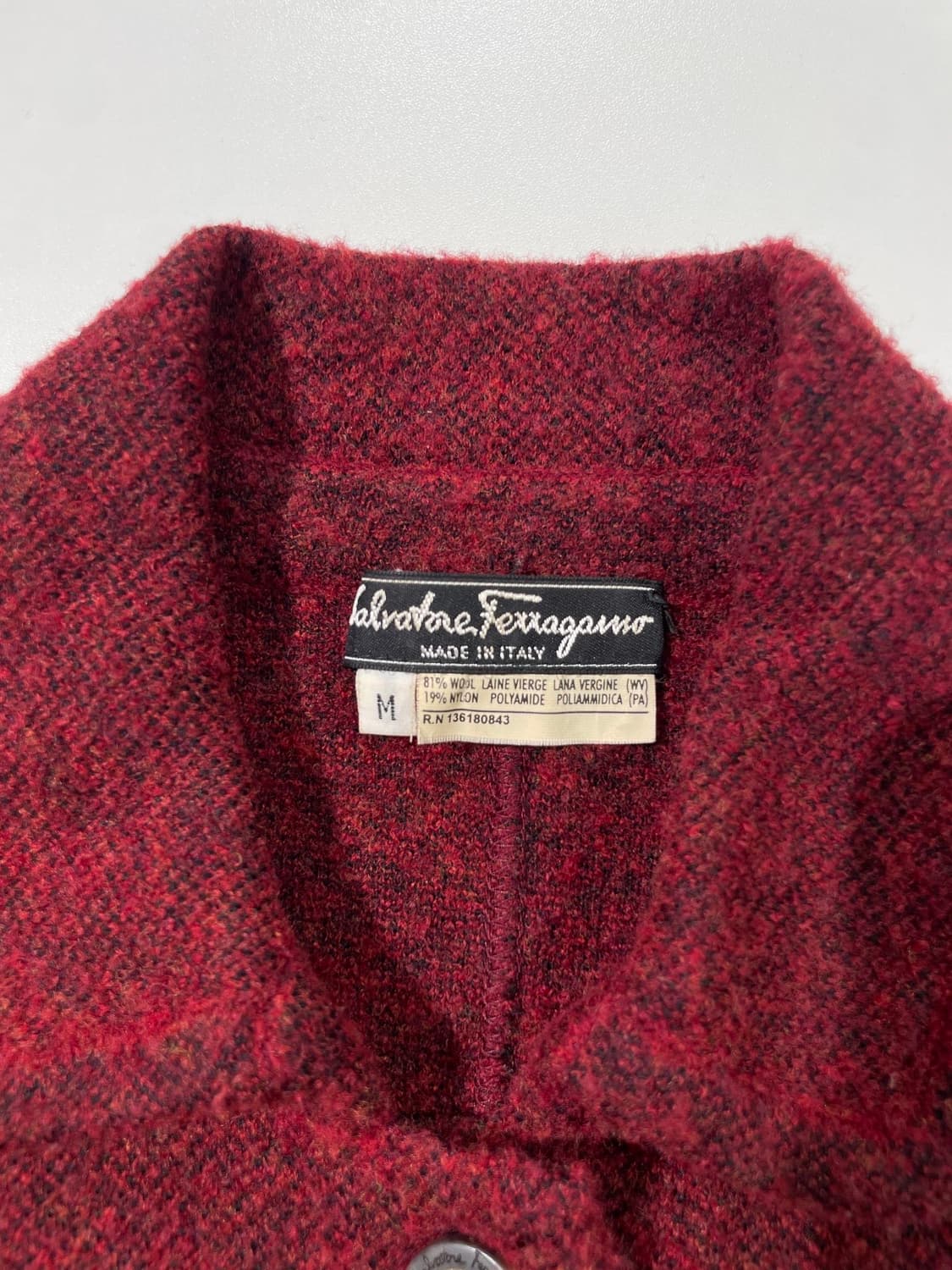 살바토레 페라가모 딥 레드 울 셋업 상품이미지9