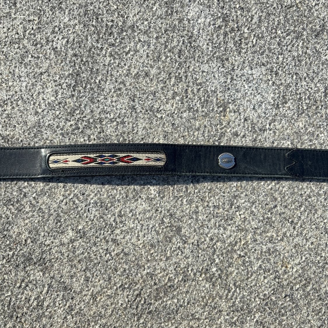 네이티브 패턴 콘초 웨스턴 레더 벨트 Made in USA 상품이미지6