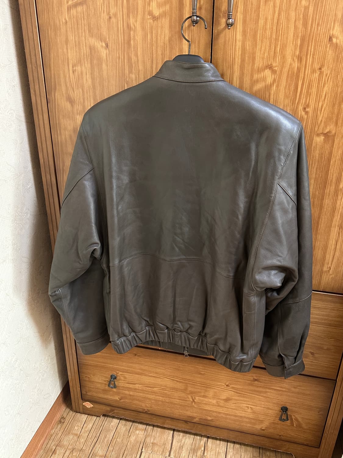 아모멘토 램스킨 레더 블루종 M사이즈 판매 상품이미지6