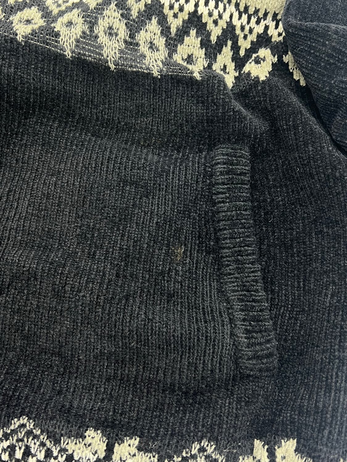 빈티지 패턴 니트집업 상품이미지6