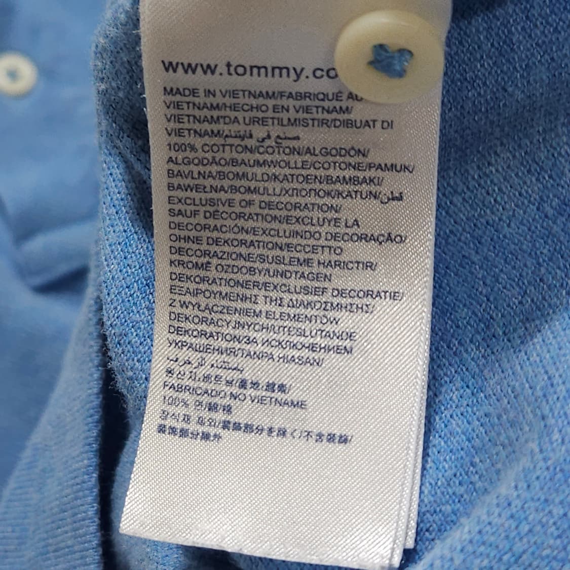 Tommy 타미 스카이블루 반팔 카라티 100 상품이미지4