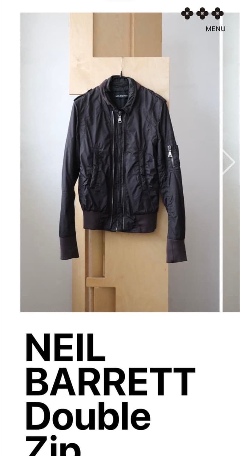NEIL BARRETT Double Zip Up Bomber 봄버 상품이미지1