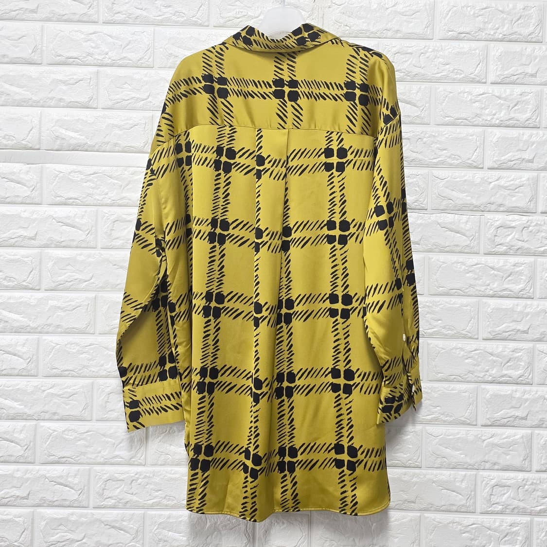 22s 마르니 MARNI 옐로우 체크 셔츠 Free 상품이미지4