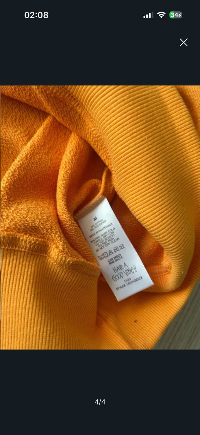 스투시 스탁 아플리케 로고 후드티 (탠저린) 상품이미지4