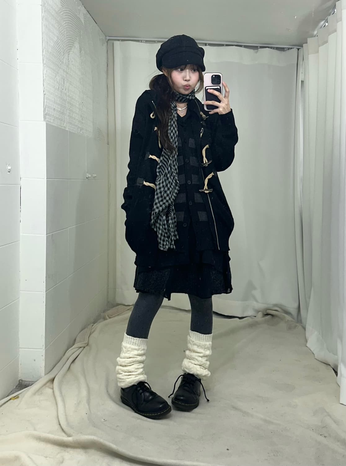 무채색 떡볶이 가디건 니혼진 모리걸 코디세트 상품이미지1