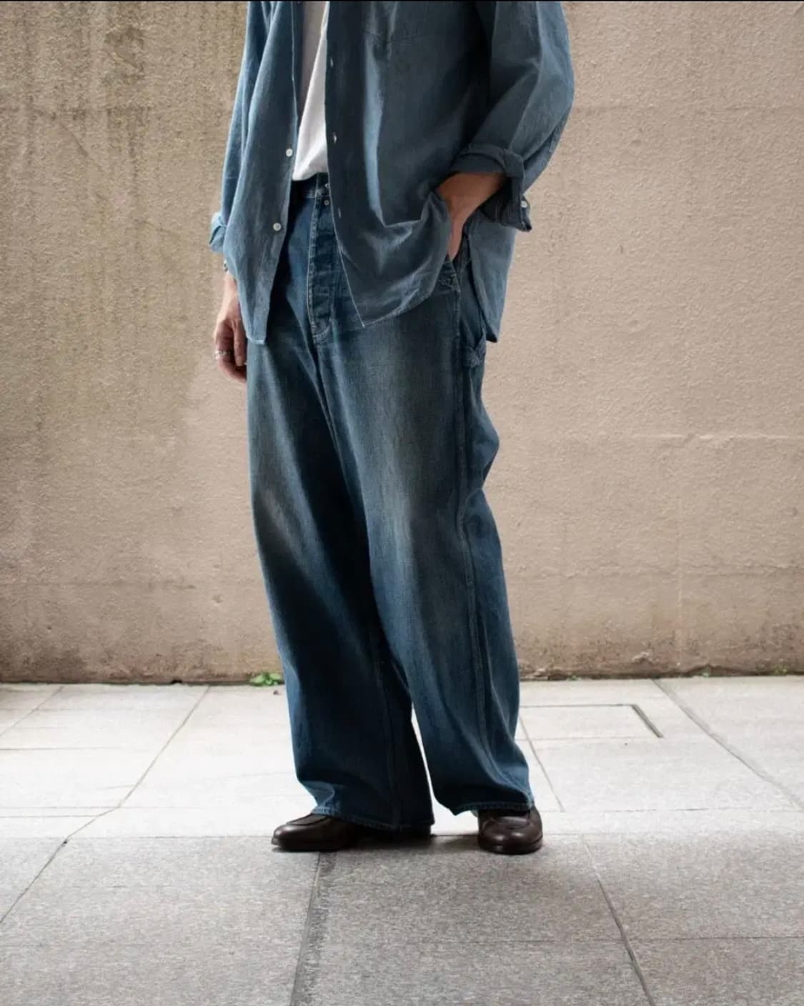 [2]피그벨 PEOPLE 별주 한정판 데님 페인터 트라우저 상품이미지1