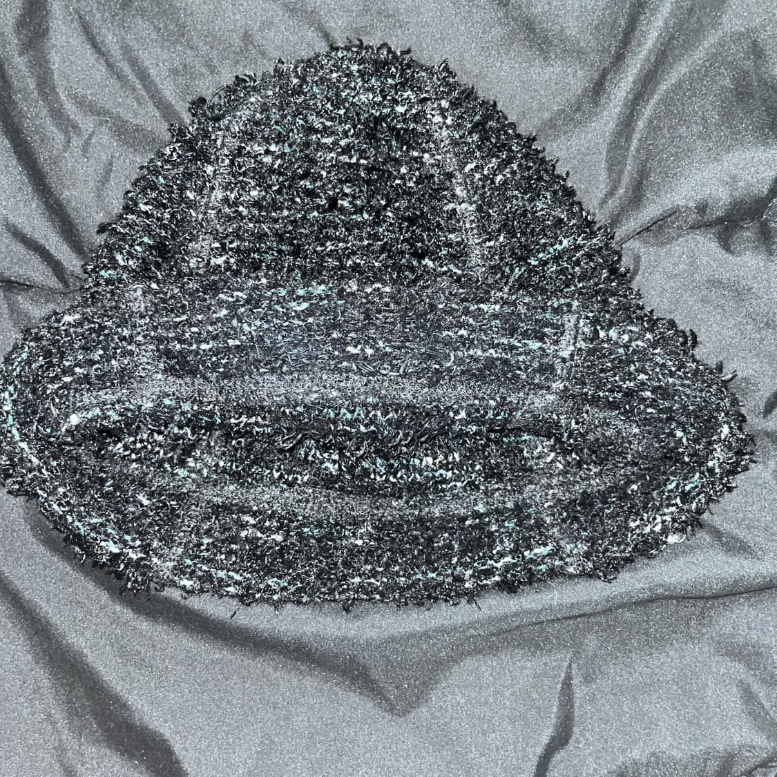 쿠키시 - Hairy Knit Beanie Hats (Black) 상품이미지3