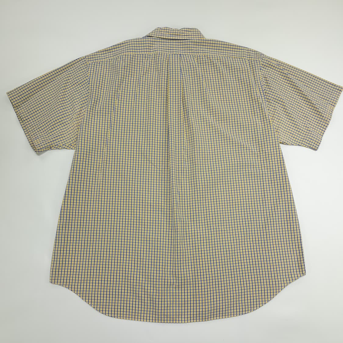Co522 2XL 폴로 랄프로렌 옐로우네이비 마이크로체크 반팔 셔츠 남방 상품이미지6