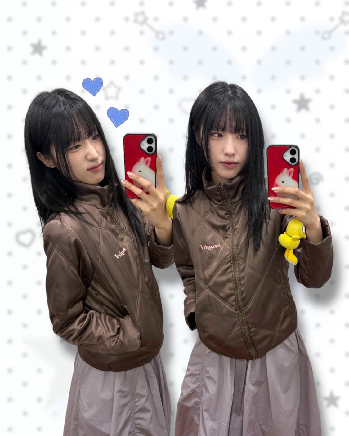 Y2K 브라운 패디드 자켓 상품이미지1