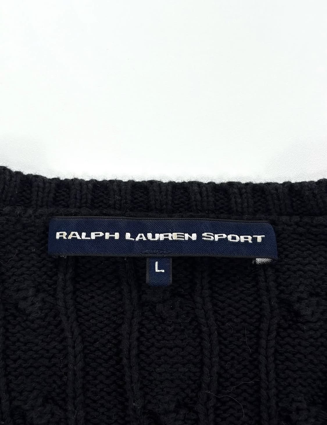 폴로 랄프로렌 여성 블랙 꽈배기 니트  상품이미지4