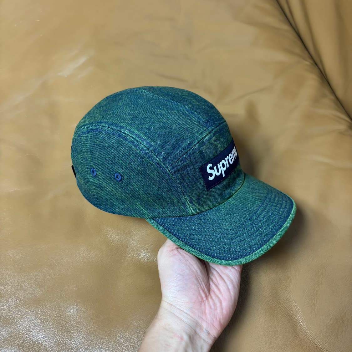Supreme 슈프림 23ss 오버다이드 데님 그린 캠프캡 모자 상품이미지3