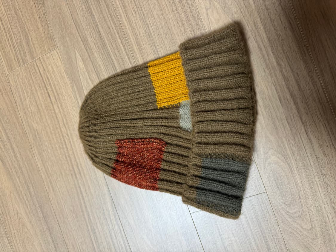 캐피탈 5G 울 츠기하기 니트 캡 비니 브라운 상품이미지2