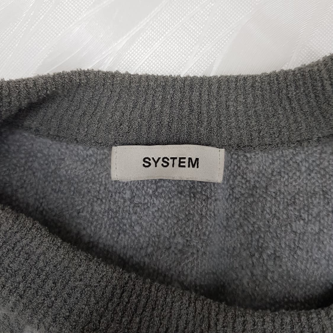 한섬 시스템 2022 그레이 모노그램 울 니트 100사이즈 상품이미지8