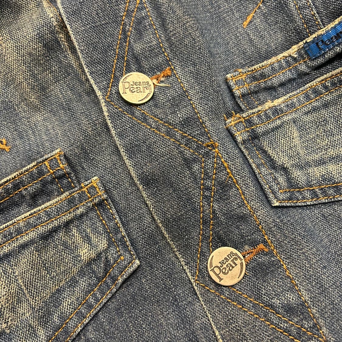 [L] pearl jeans 스터드 웨스턴 데님 자켓 청자켓 A886 상품이미지5