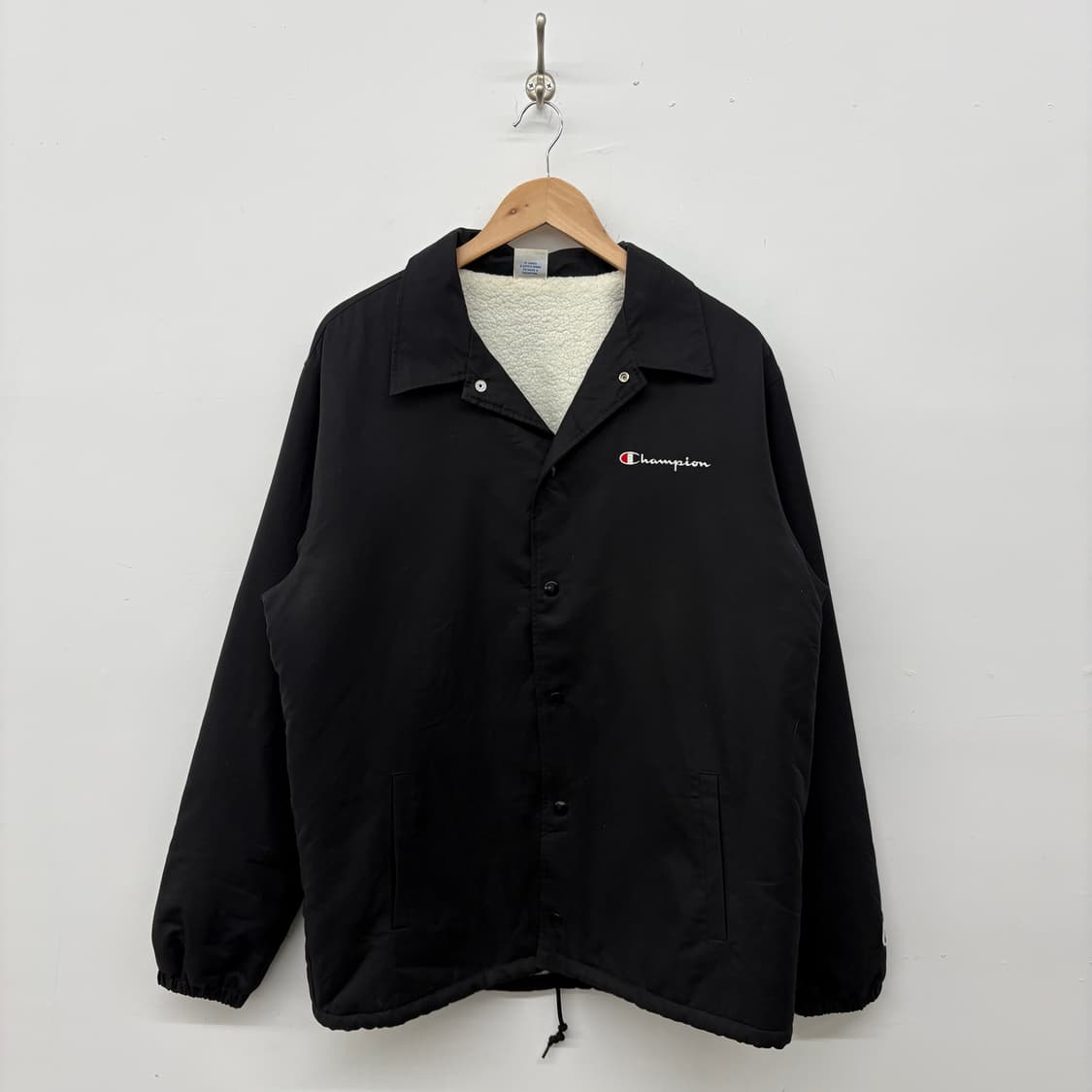 챔피온 블랙 뽀글이 안감 코치 자켓 XL 상품이미지1