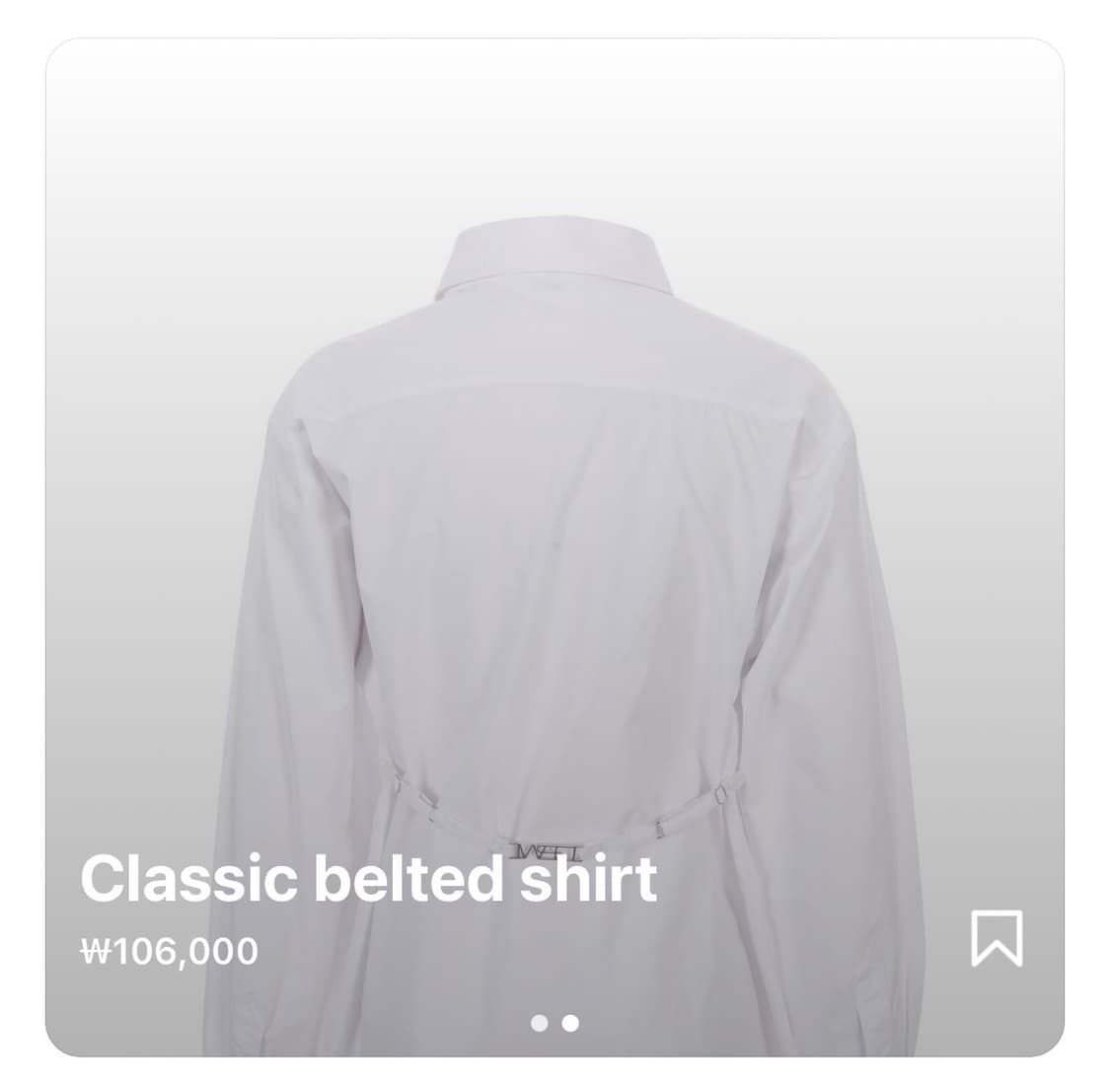 Wsc archive classic belted shirt 상품이미지2